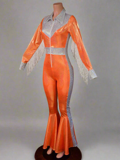 Orange Trick Rider Jumpsuit - Riverside Rodeo Shirts