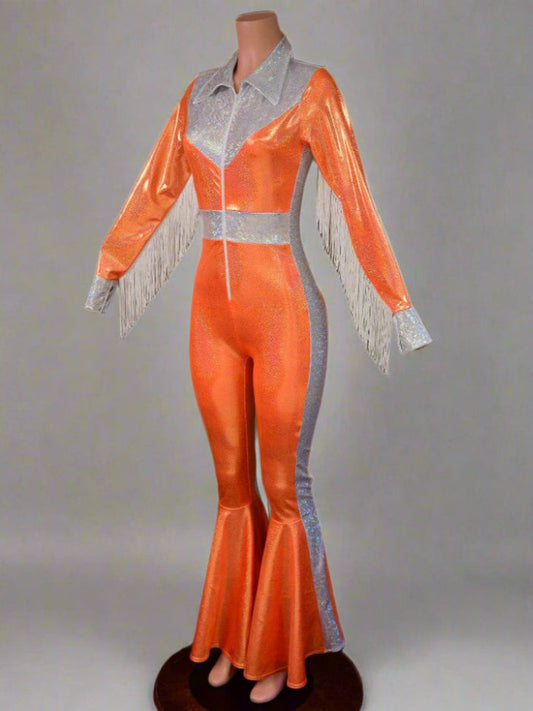 Orange Trick Rider Jumpsuit - Riverside Rodeo Shirts