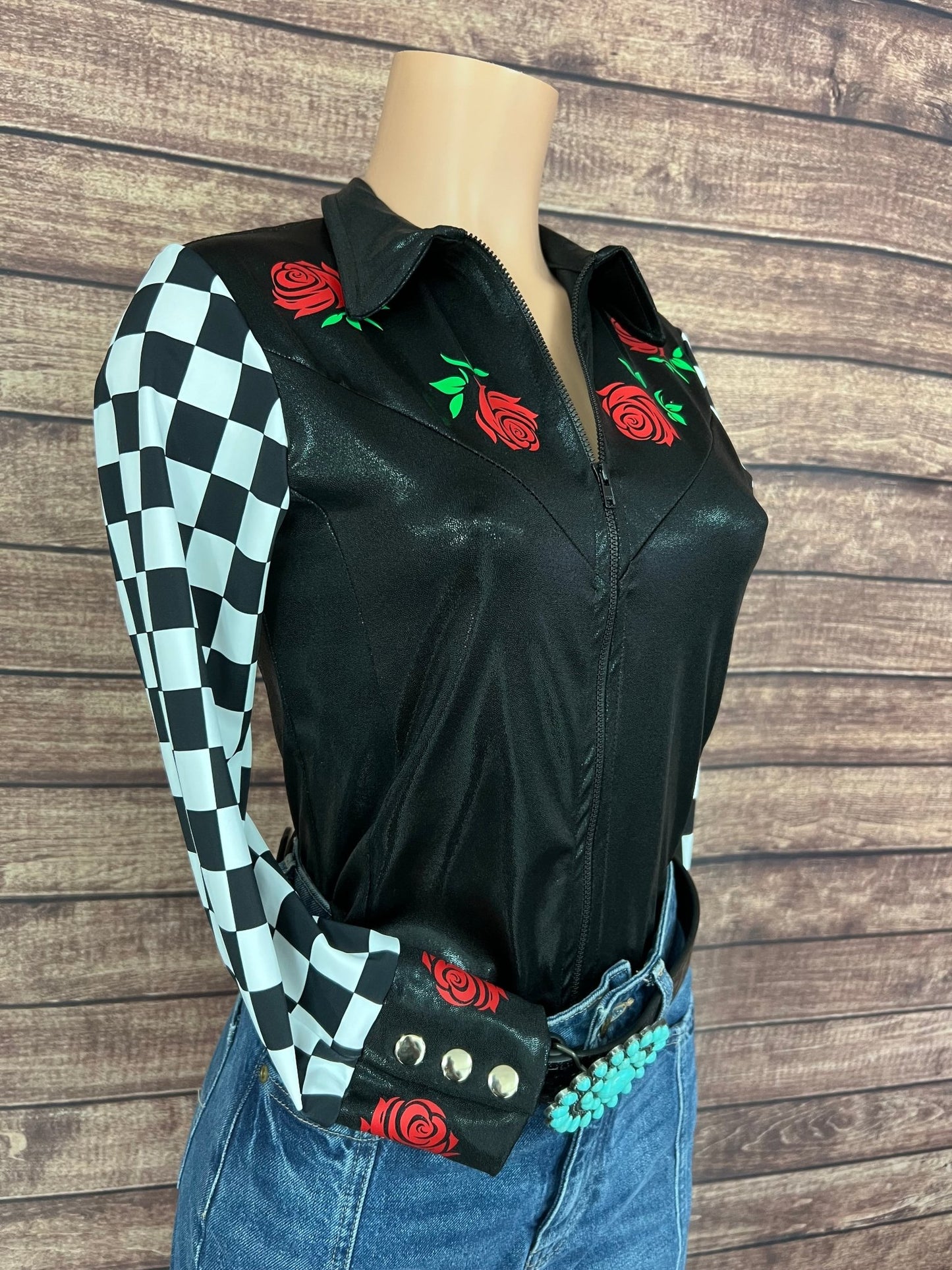 Run for the Roses Zipper Front Rodeo Shirt - Riverside Rodeo Shirts