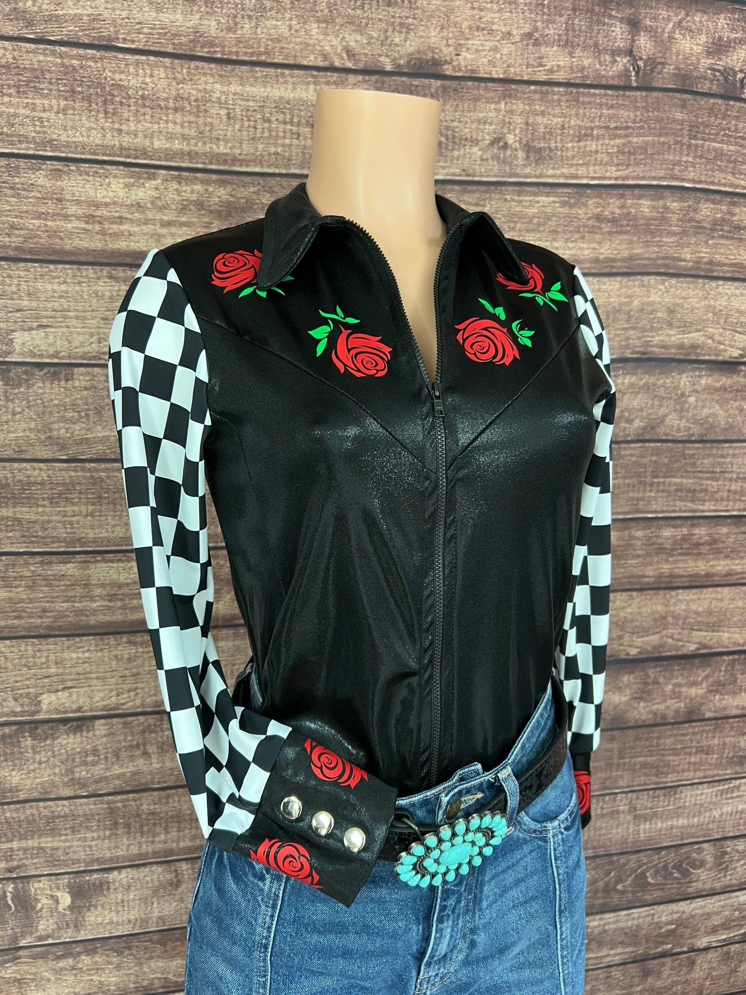 Run for the Roses Zipper Front Rodeo Shirt - Riverside Rodeo Shirts