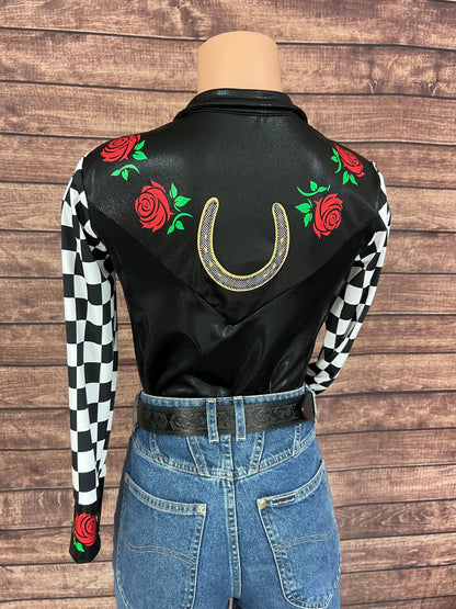 Run for the Roses Zipper Front Rodeo Shirt - Riverside Rodeo Shirts