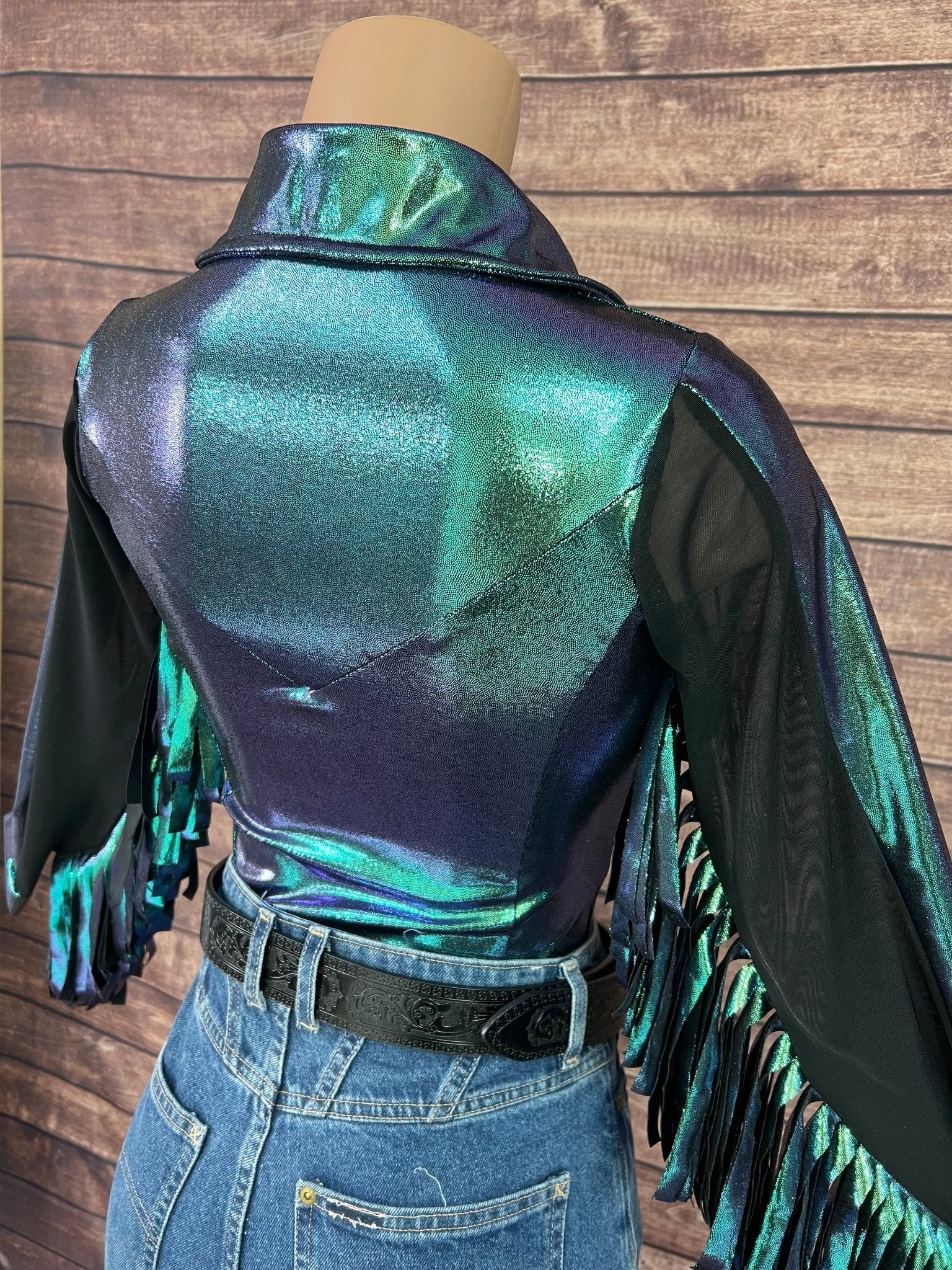 Scarab Snap Front Rodeo Shirt with Thunderbird Fringe - Riverside Rodeo Shirts