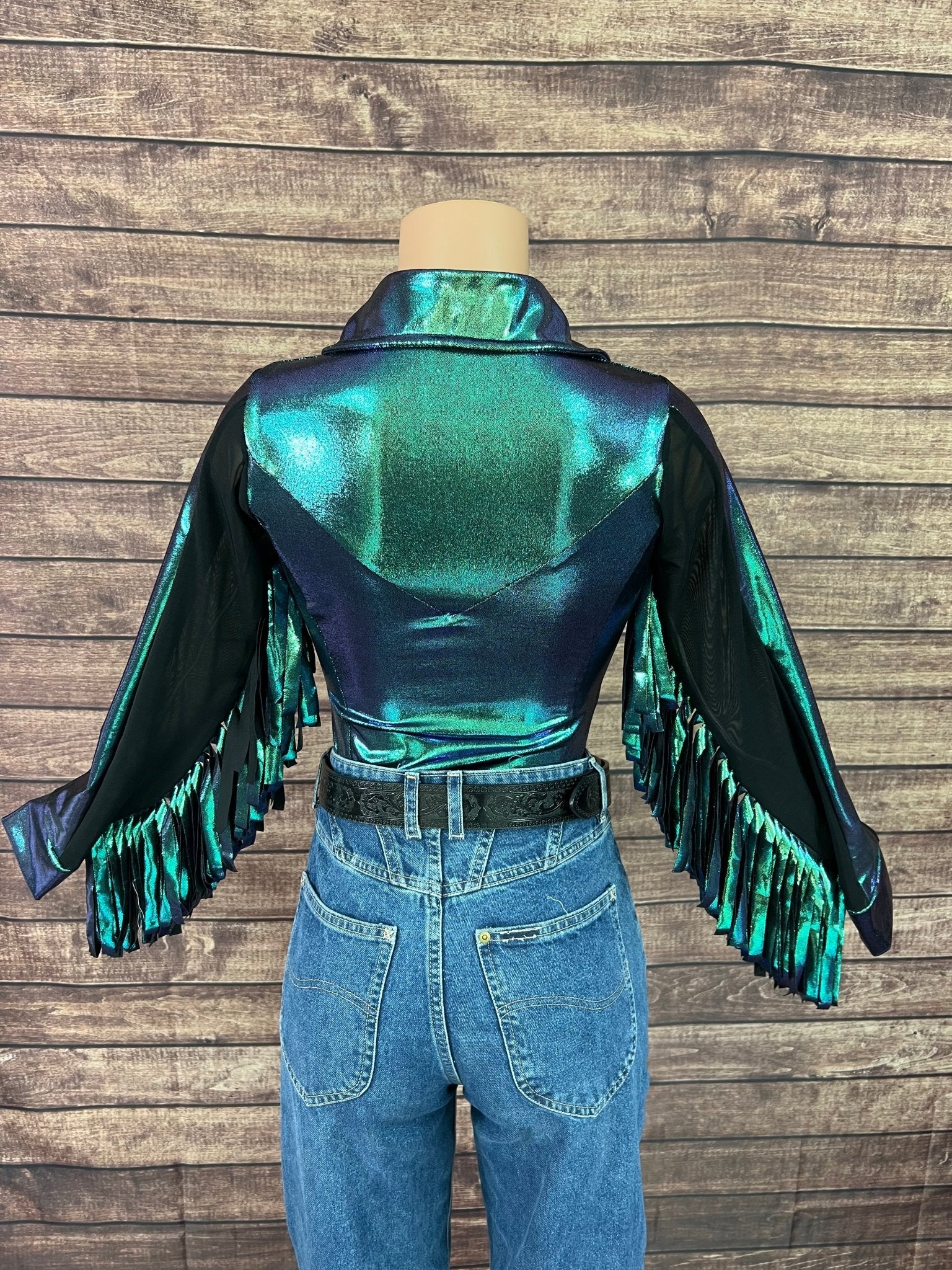 Scarab Snap Front Rodeo Shirt with Thunderbird Fringe - Riverside Rodeo Shirts