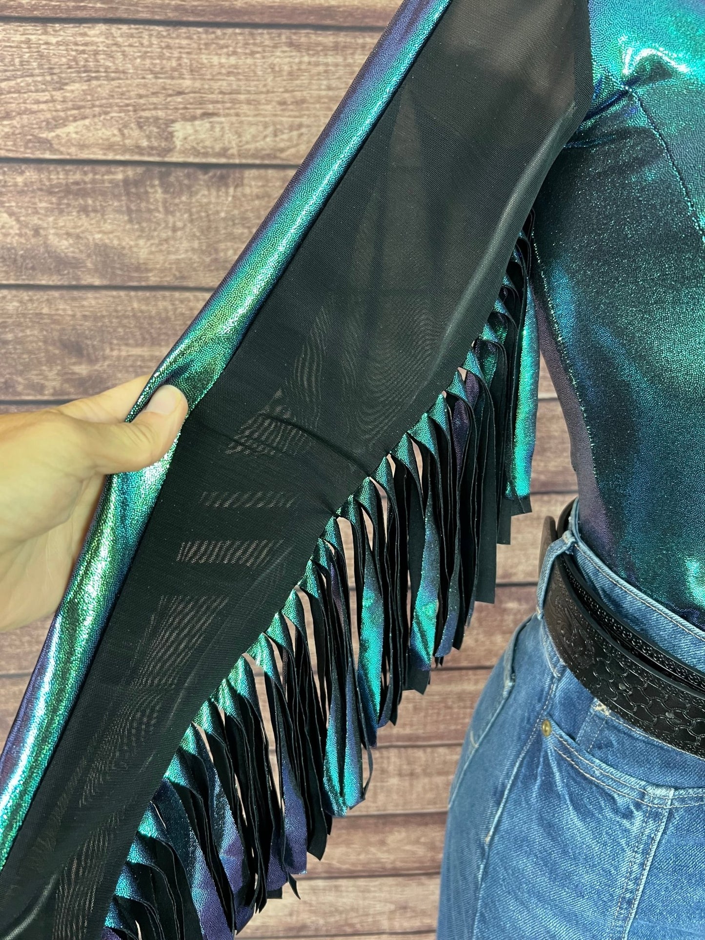 Scarab Snap Front Rodeo Shirt with Thunderbird Fringe - Riverside Rodeo Shirts