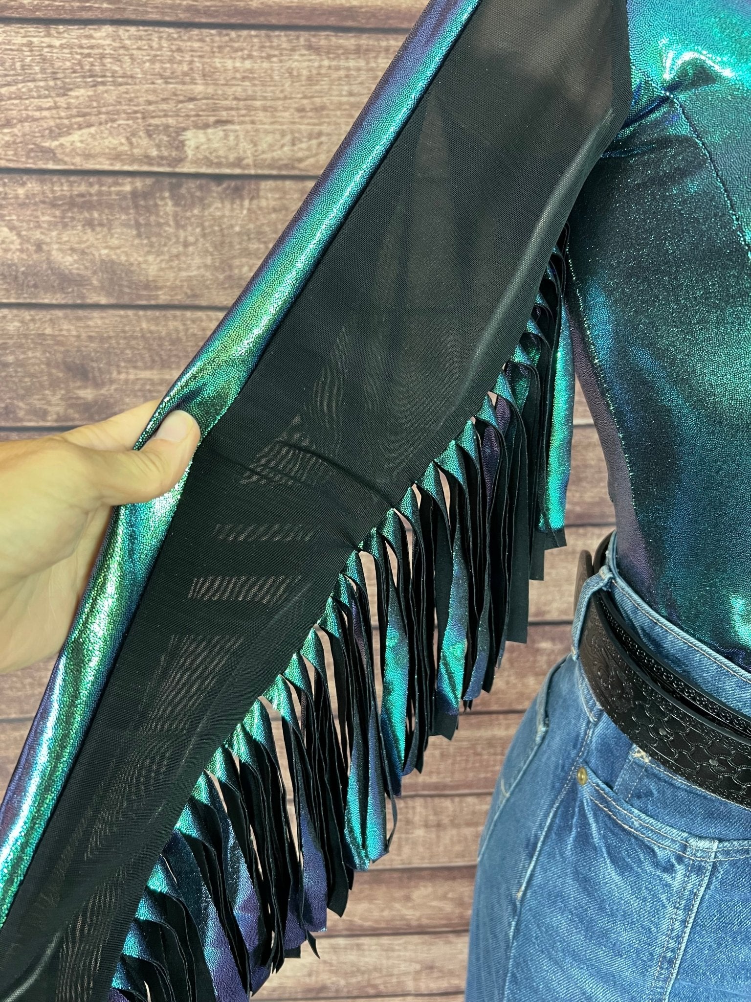 Scarab Snap Front Rodeo Shirt with Thunderbird Fringe - Riverside Rodeo Shirts