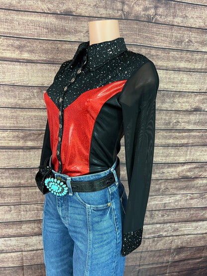 Scarlet Noir Snap Front Rodeo Shirt - Riverside Rodeo Shirts