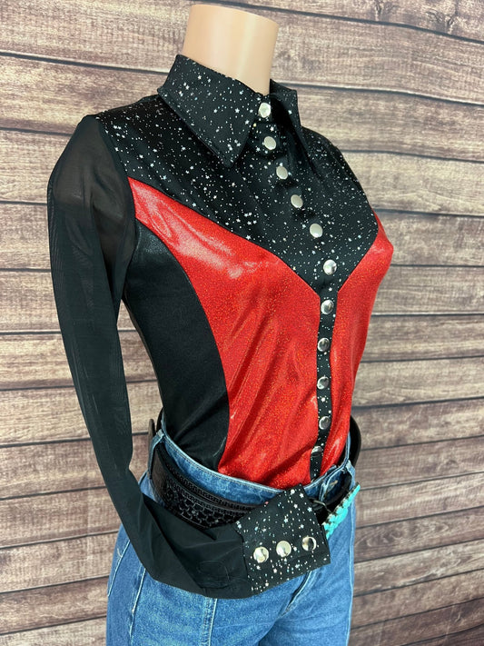 Scarlet Noir Snap Front Rodeo Shirt - Riverside Rodeo Shirts