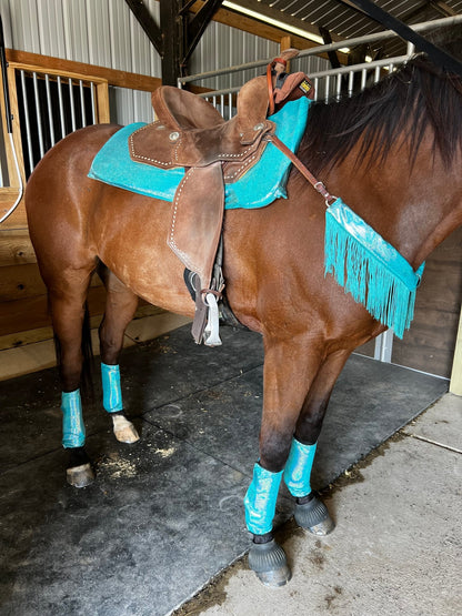Seafoam Holographic Velcro Sportboot Covers (Covers Only, sets of TWO) - Riverside Rodeo Shirts