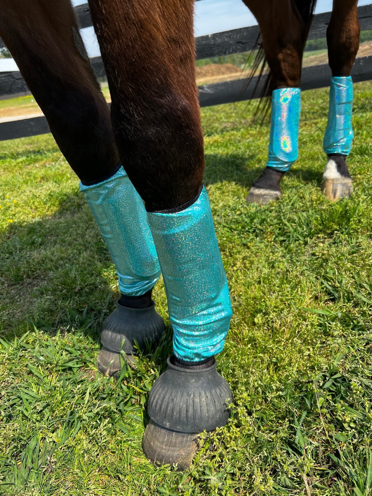 Seafoam Holographic Velcro Sportboot Covers (Covers Only, sets of TWO) - Riverside Rodeo Shirts