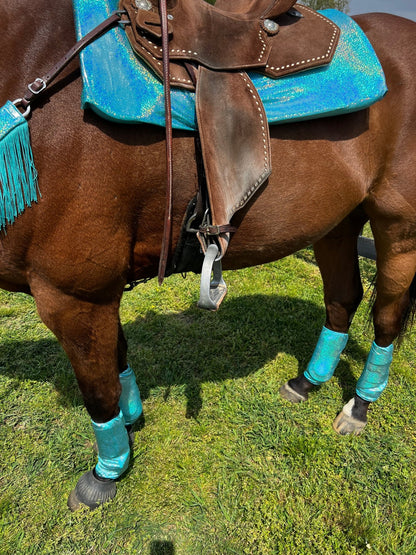 Seafoam Holographic Velcro Sportboot Covers (Covers Only, sets of TWO) - Riverside Rodeo Shirts