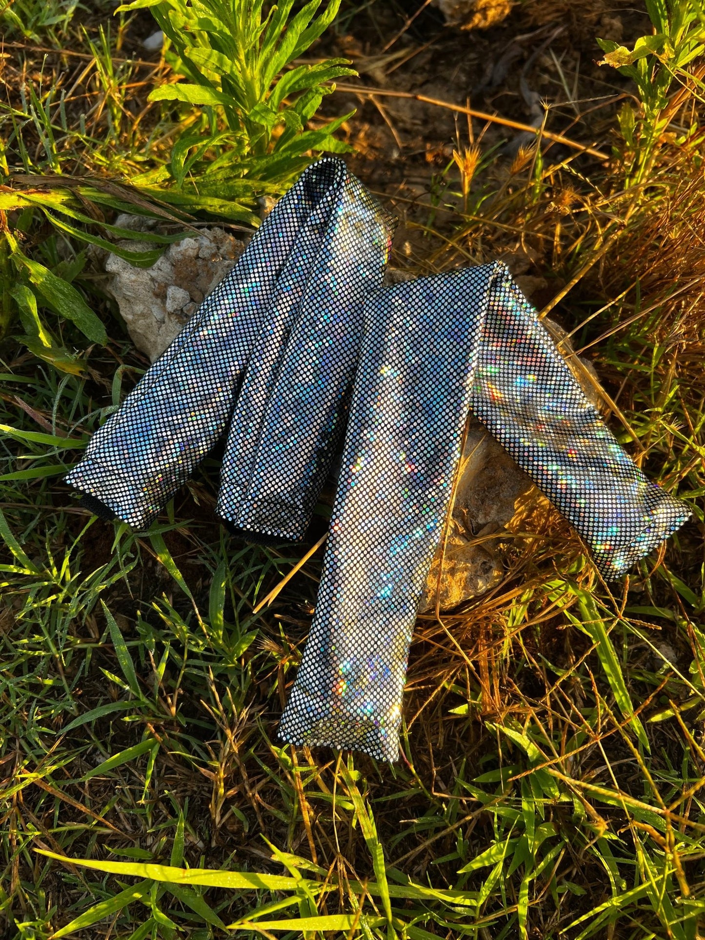 Silver Kaleidoscope Breast Collar Cover (Covers ONLY) - Riverside Rodeo Shirts