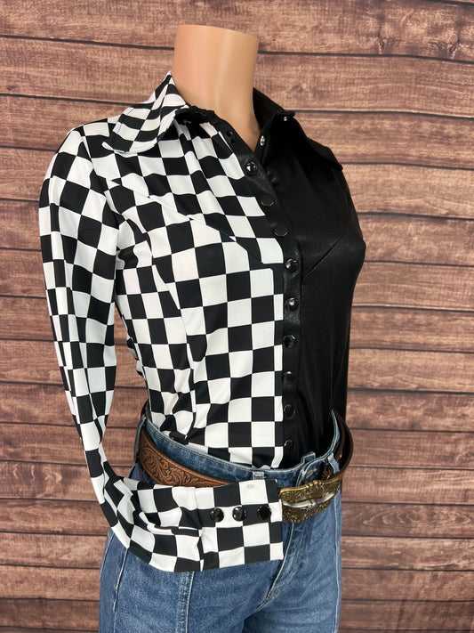Split Second Rodeo Shirt with Snap Front - Riverside Rodeo Shirts