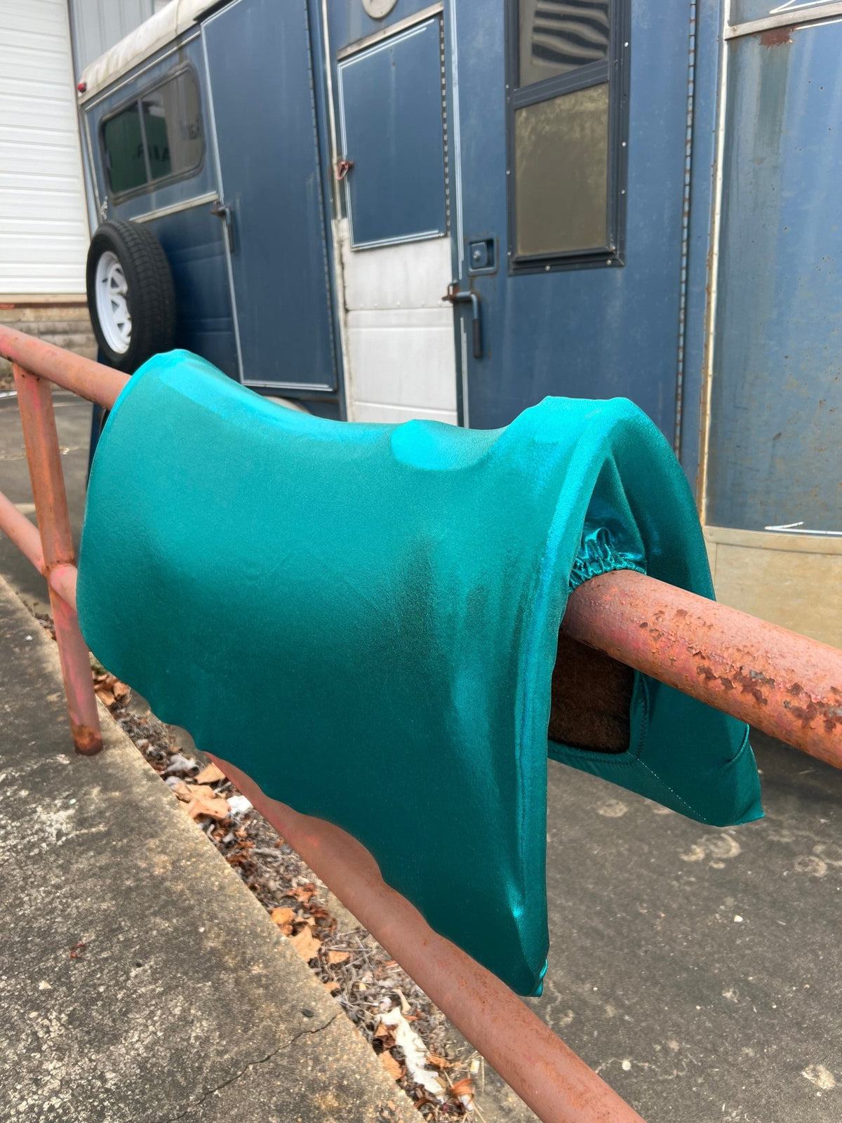 Teal Metallic Western Saddle Pad COVER (Saddle Pad Cover Only) - Riverside Rodeo Shirts