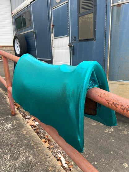 Teal Metallic Western Saddle Pad COVER (Saddle Pad Cover Only) - Riverside Rodeo Shirts