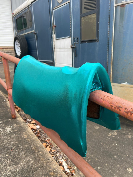 Teal Metallic Western Saddle Pad COVER (Saddle Pad Cover Only) - Riverside Rodeo Shirts
