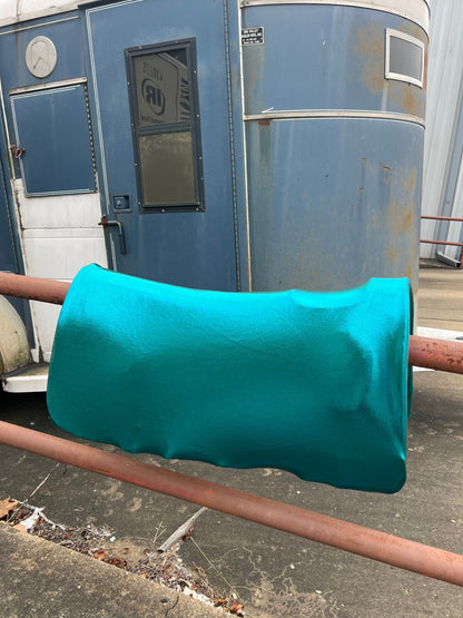 Teal Metallic Western Saddle Pad COVER (Saddle Pad Cover Only) - Riverside Rodeo Shirts