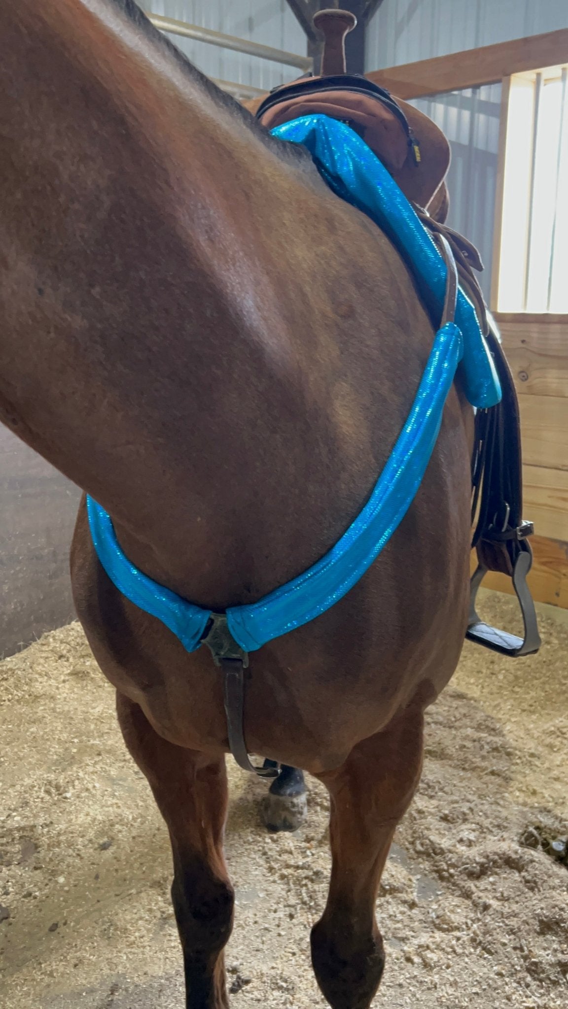 Turquoise Kaleidoscope Breast Collar Cover (Covers ONLY) - Riverside Rodeo Shirts