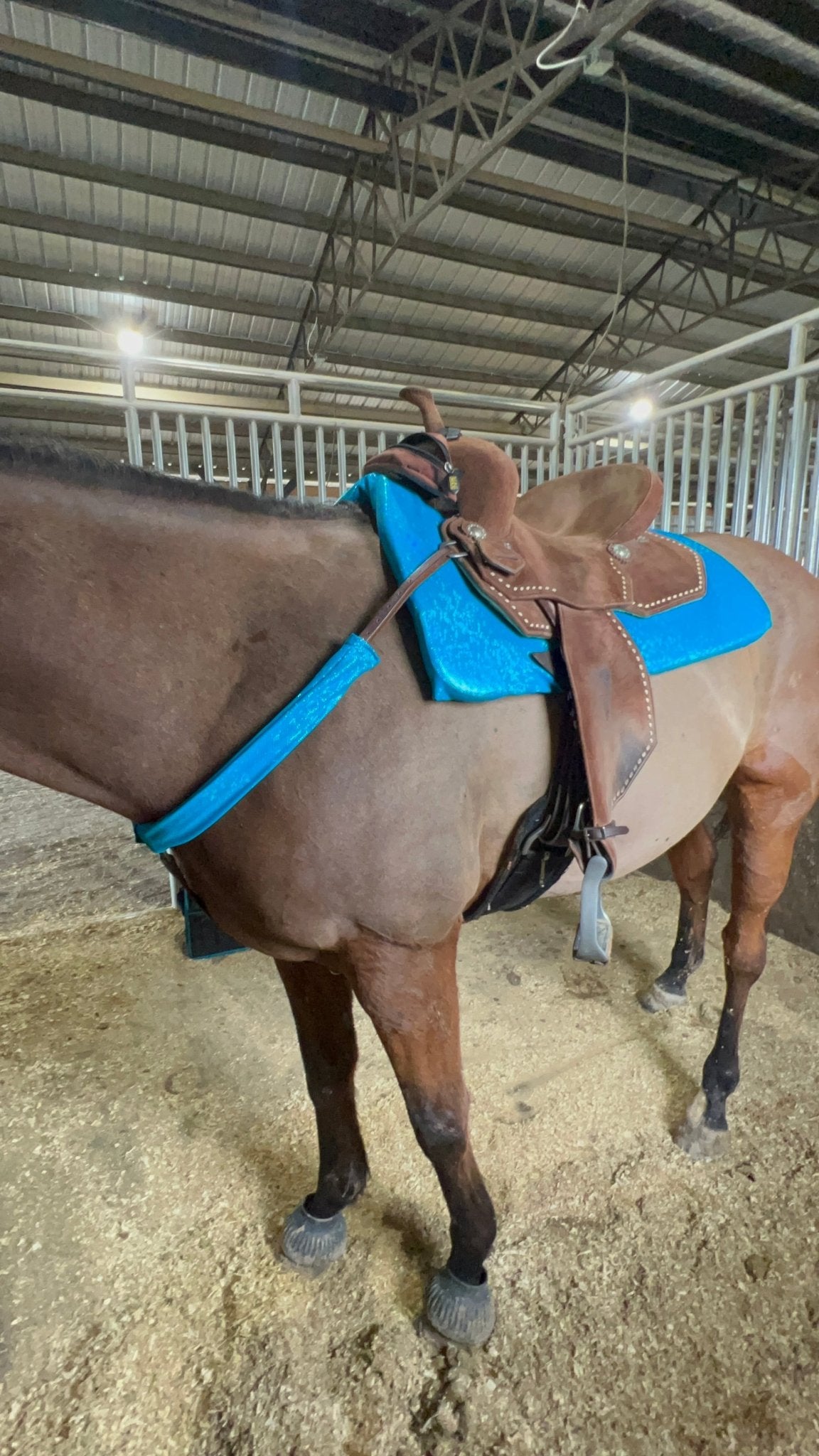 Turquoise Kaleidoscope Breast Collar Cover (Covers ONLY) - Riverside Rodeo Shirts