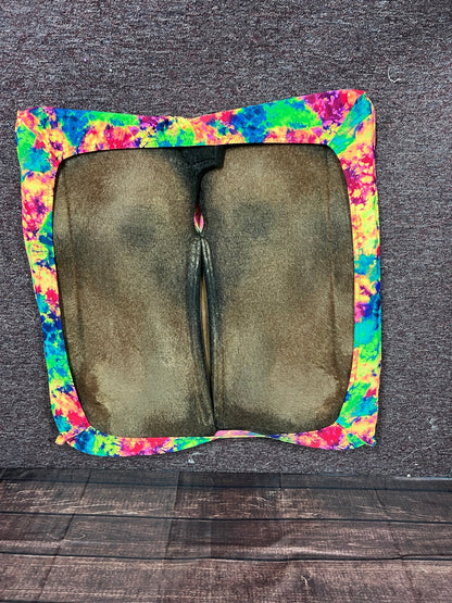 Western Saddle Pad COVER in Acid Splash Tie Dye (Saddle Pad Cover Only) - Riverside Rodeo Shirts