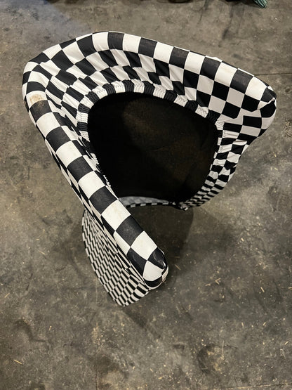 Western Saddle Pad COVER in Black and White Checkered (Saddle Pad Cover Only) - Riverside Rodeo Shirts