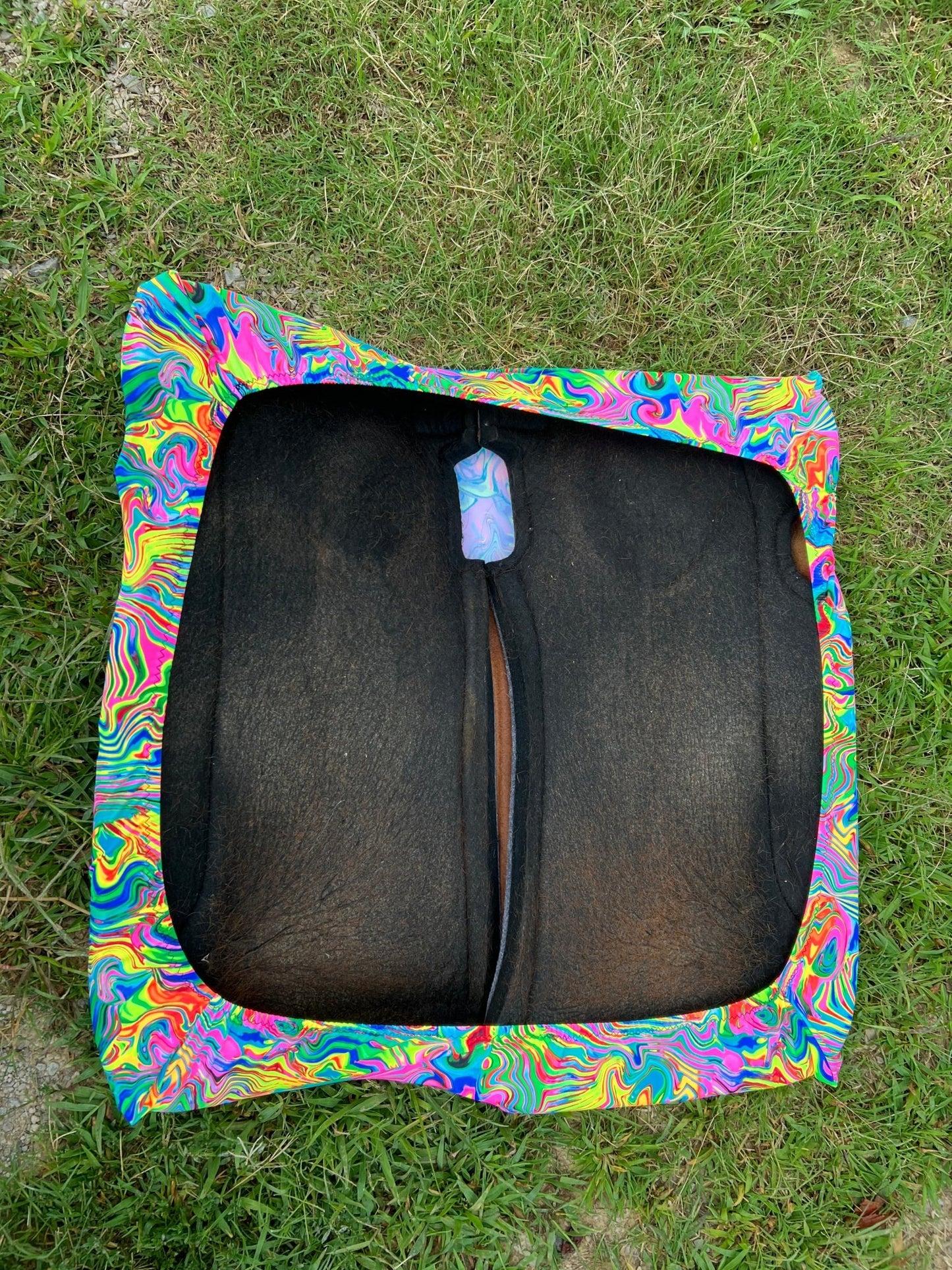 Western Saddle Pad COVER in Neon Flux (Saddle Pad Cover Only) - Riverside Rodeo Shirts