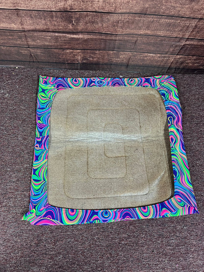 Western Saddle Pad COVER in Neon Glow Worm (Saddle Pad Cover Only) - Riverside Rodeo Shirts