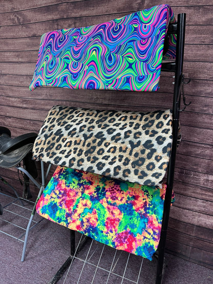 Western Saddle Pad COVER in Neon Glow Worm (Saddle Pad Cover Only) - Riverside Rodeo Shirts