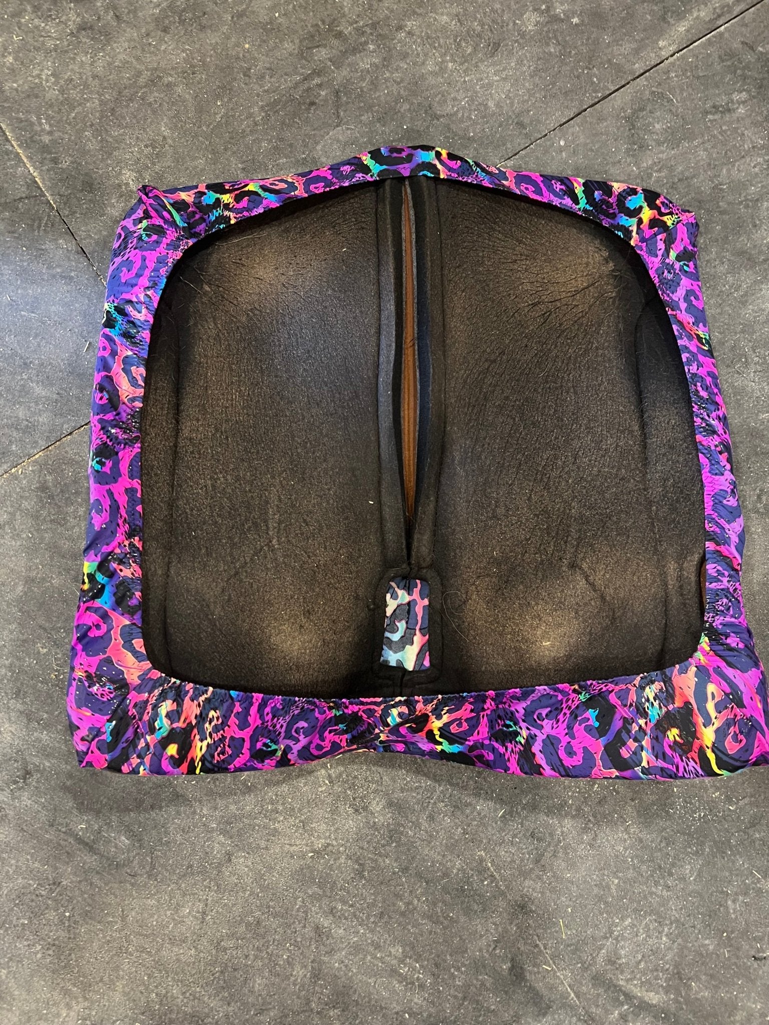 Western Saddle Pad COVER in Rainbow Leopard (Saddle Pad Cover Only) - Riverside Rodeo Shirts