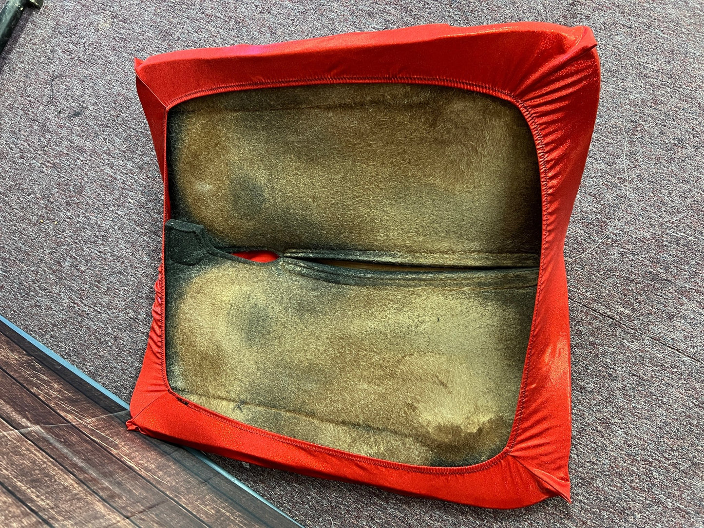 Western Saddle Pad COVER in Red Sparkly Jewel (Saddle Pad Cover Only) - Riverside Rodeo Shirts