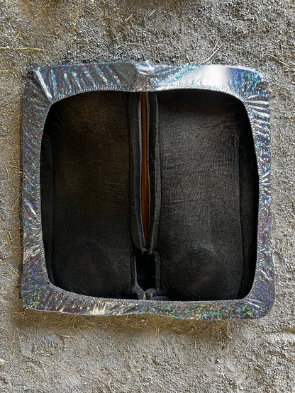 Western Saddle Pad COVER in Silver Kaleidoscope (Saddle Pad Cover Only) - Riverside Rodeo Shirts