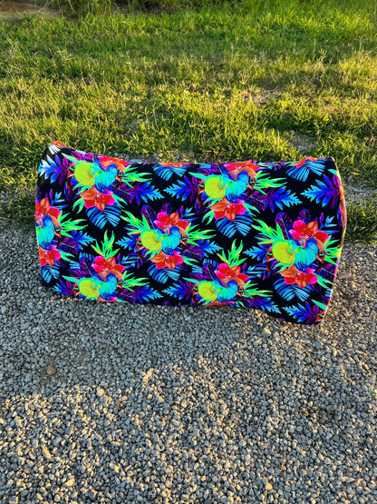 Western Saddle Pad COVER in Sonic Bloom (Saddle Pad Cover Only) - Riverside Rodeo Shirts