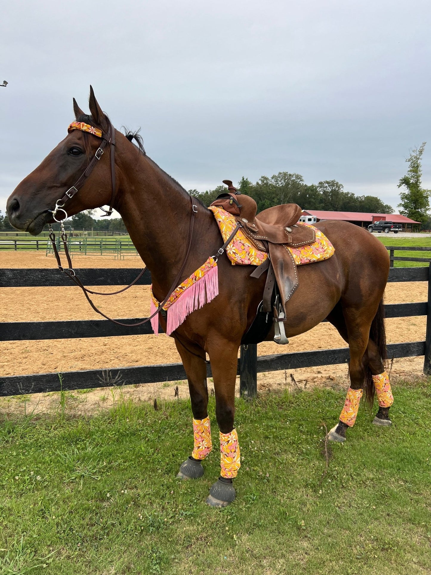 What The Floral Velcro Sportboot Covers (Covers Only, set of TWO) - Riverside Rodeo Shirts