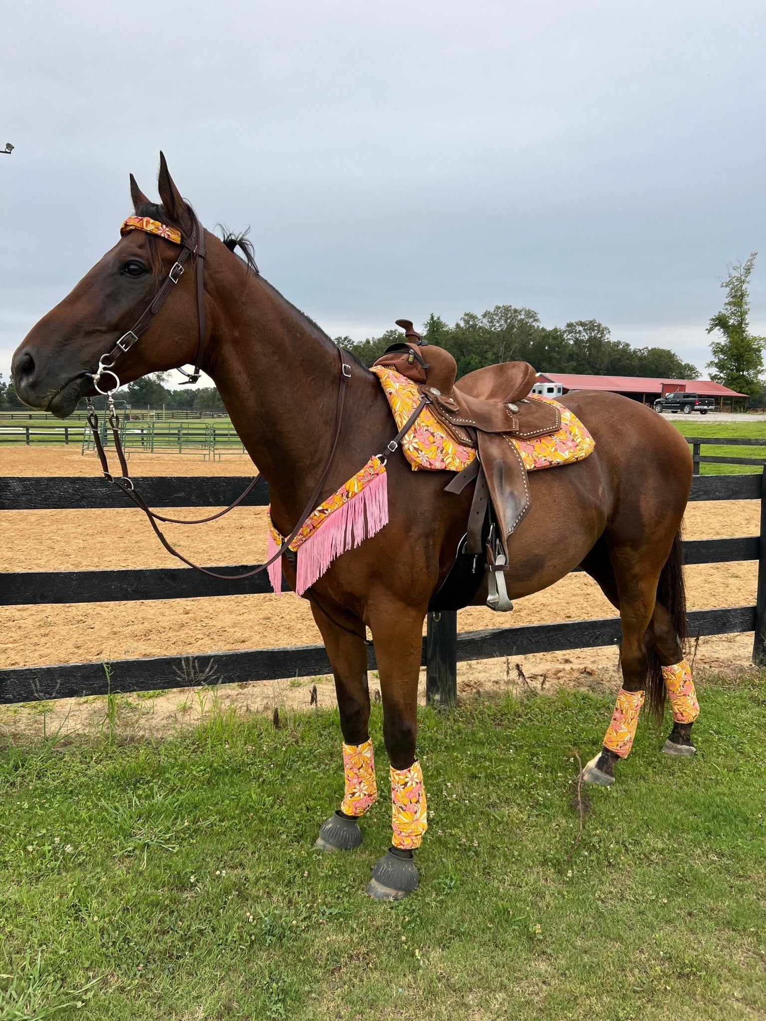 What The Floral Velcro Sportboot Covers (Covers Only, set of TWO) - Riverside Rodeo Shirts
