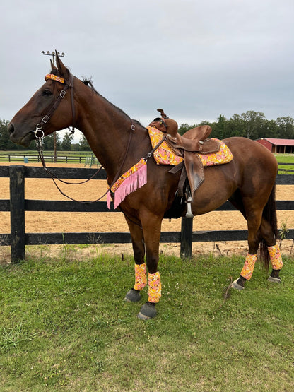 What The Floral Western Saddle Pad COVER (Saddle Pad Cover Only) - Riverside Rodeo Shirts