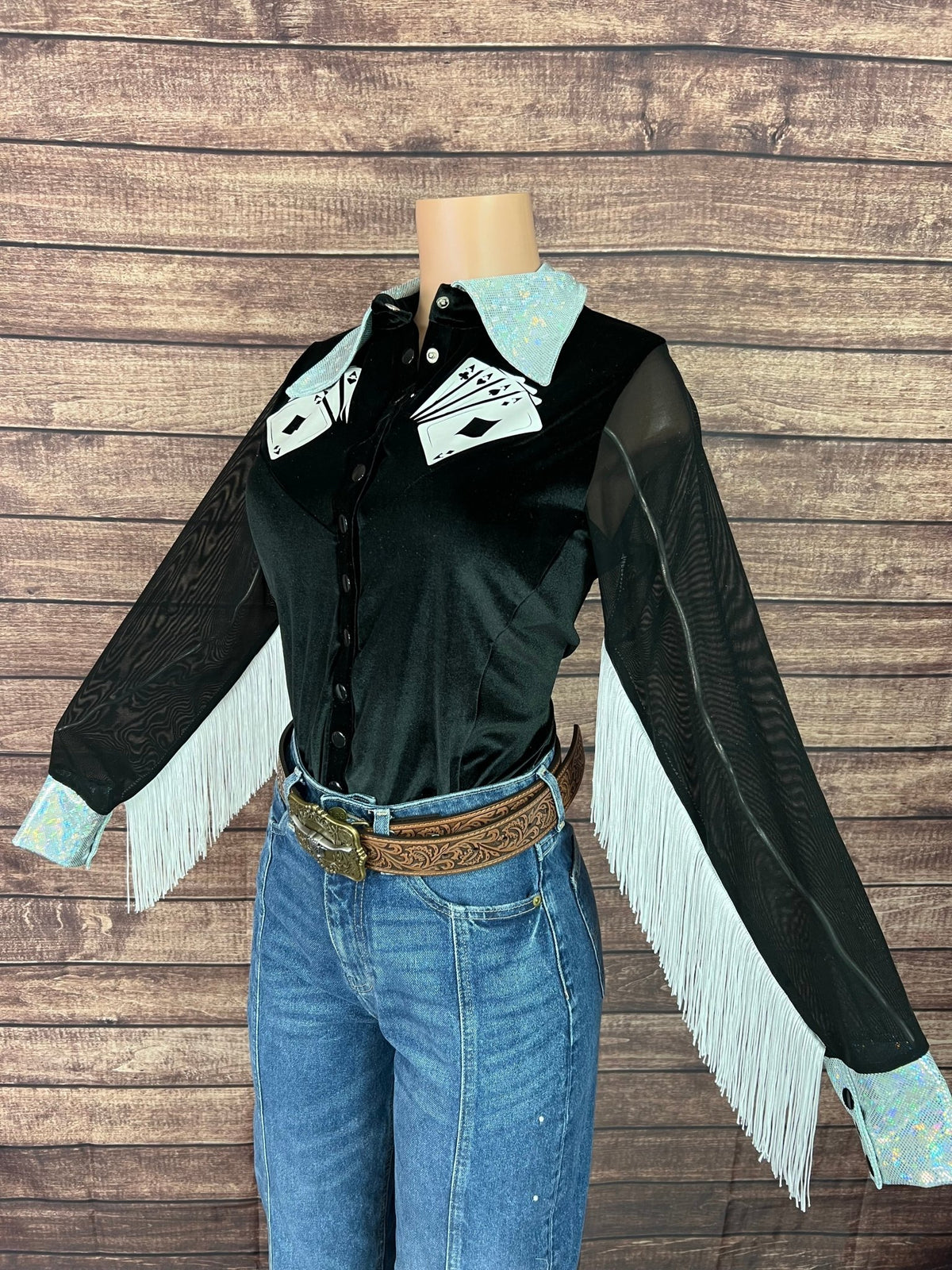 Wild Aces Velvet Snap Front Rodeo Shirt - Riverside Rodeo Shirts