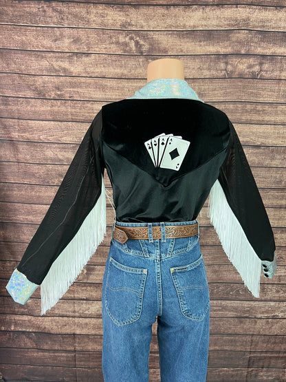 Wild Aces Velvet Snap Front Rodeo Shirt - Riverside Rodeo Shirts