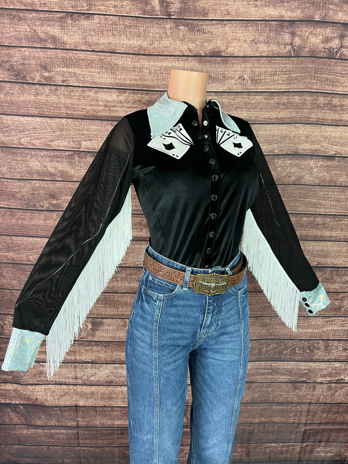 Wild Aces Velvet Snap Front Rodeo Shirt - Riverside Rodeo Shirts