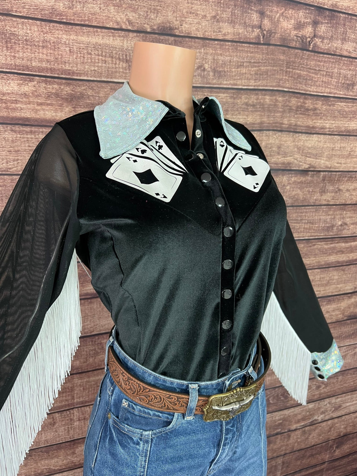 Wild Aces Velvet Snap Front Rodeo Shirt - Riverside Rodeo Shirts